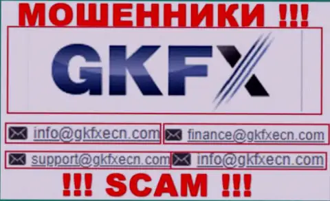 В контактных данных, на сайте мошенников GKFX Internet Yatirimlari Limited Sirketi, размещена вот эта почта