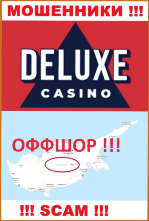 Deluxe Casino - это обманная организация, зарегистрированная в офшоре на территории Cyprus