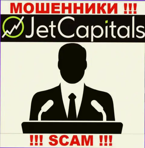 Нет возможности узнать, кто же является прямым руководством конторы Jet Capitals - это явно мошенники