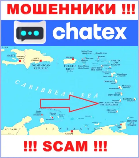 Не доверяйте internet мошенникам Чатекс, т.к. они пустили корни в оффшоре: St. Vincent & the Grenadines