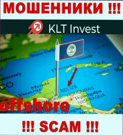 KLT Invest беспрепятственно лишают денег, так как находятся на территории - Belize