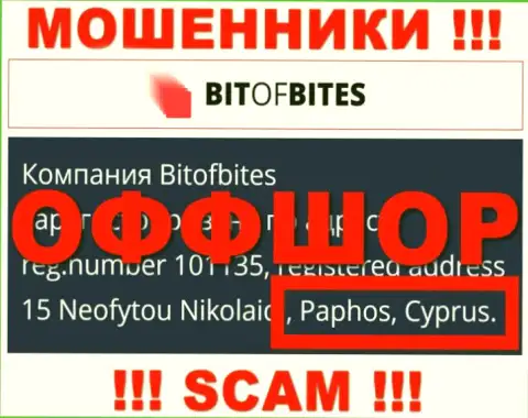 BitOfBites - это интернет мошенники, их адрес регистрации на территории Cyprus