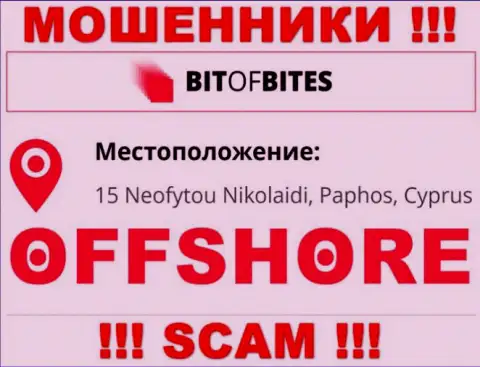 Компания Bitofbites Limited пишет на сайте, что находятся они в оффшоре, по адресу 15 Neofytou Nikolaidi, Paphos, Cyprus