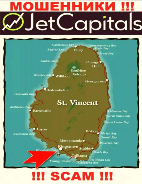 Kingstown, St Vincent and the Grenadines - здесь, в офшорной зоне, пустили корни мошенники Джет Капиталс