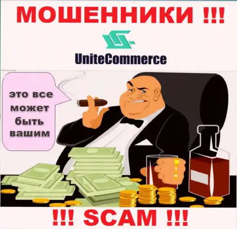 Не попадитесь в руки internet мошенников UniteCommerce, не вводите дополнительные денежные активы