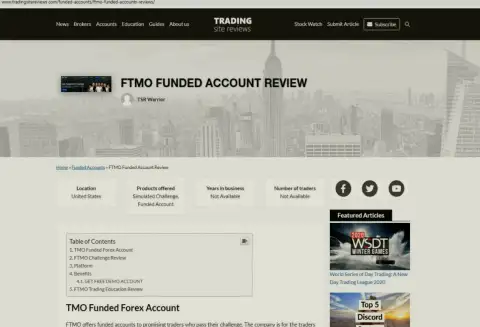 Обзор неправомерных действий FTMO, позаимствованный на одном из сервисов-отзовиков