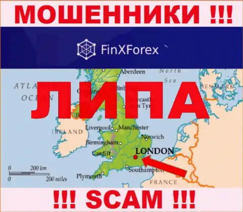Ни единого слова правды относительно юрисдикции Fin X Forex на веб-портале компании нет - это жулики