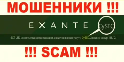 Противозаконно действующая организация Exanten Com контролируется мошенниками - CySEC