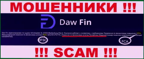Контора DawFin Com преступно действующая, и регулятор у нее точно такой же мошенник