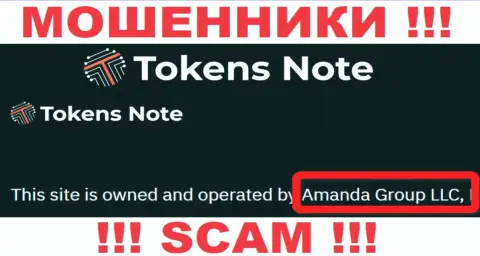 На сервисе Токенс Ноут написано, что Amanda Group LLC - это их юр. лицо, однако это не обозначает, что они солидны