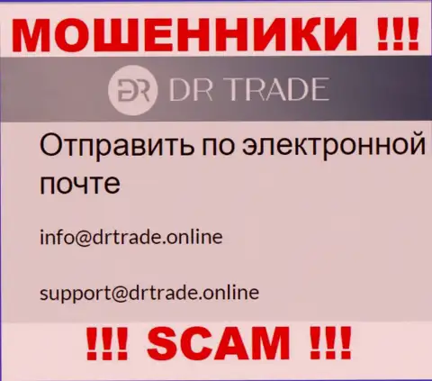 Не пишите сообщение на адрес электронного ящика мошенников DRTrade, расположенный на их web-портале в разделе контактных данных - это рискованно