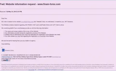 Мошенники из Finam Ru не прекращают строчить бредни про блокировку страницы с отзывами
