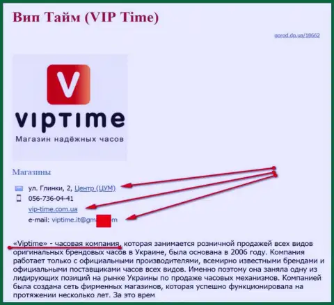 Мошенников представил SEO, владеющий интернет-сайтом вип-тайм ком юа (торгуют часами)