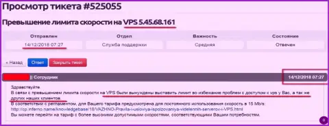 Хостер провайдер заявил, что VPS сервера, где именно и хостится интернет-сайт ffin.xyz ограничен в скорости