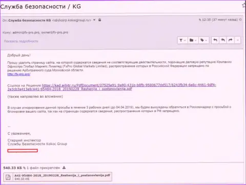 KokocGroup Ru пытаются защищать FOREX-мошенника Fx Pro